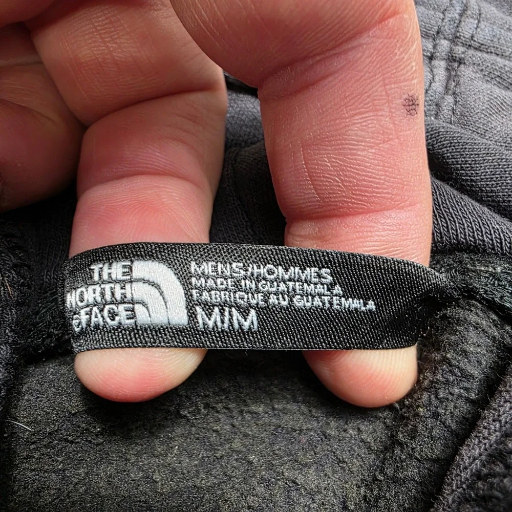 The North Face Mens Hoodie‎ M Medium Black Pullover Sweatshirt Logo Spellout BLK